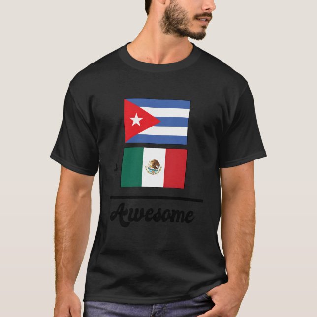 T-shirt Cuba Plus Mexique égalent le magnifique drapeau cu (Devant)