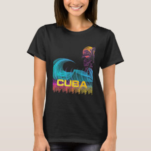 T-shirt Cuba Rétro Style Vintage Années 80 Vaporwave Surf