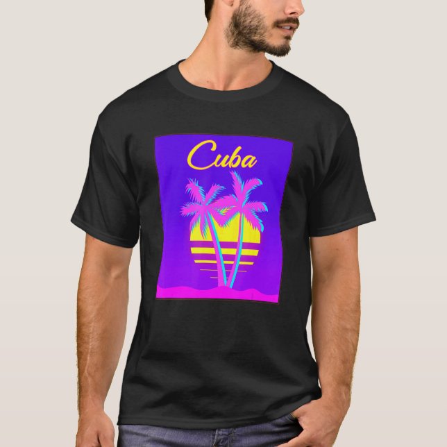 T-shirt Cuba Travel Summer Vacation Beach (Devant)