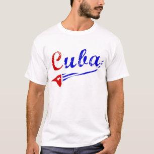 T-shirt Cuba : Une chemise avec un drapeau cubain
