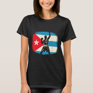 T-shirt Cubain Puissance De Boxe Avec Fierté De Drapeau