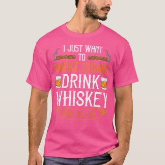 T-shirt Cuban Cigar Whiskey Scotch Drinker