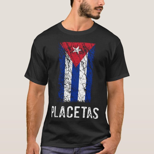 T-shirt Cuban Flag Placetas Cuban Pride (Devant)