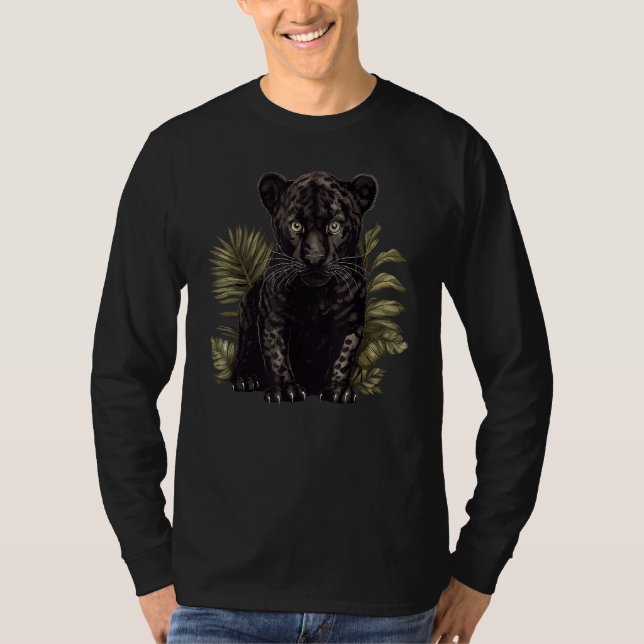 T-shirt Cube de chat sauvage Grand Panter de chat Leopard  (Devant)