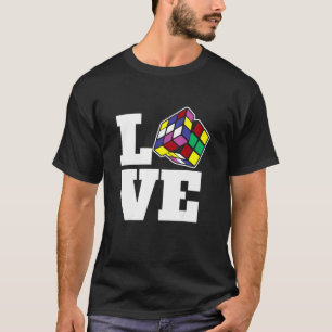 T-shirt Cube de puzzle concurrentiel Love Speed Cubing 80'