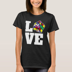 T-shirt Cube de puzzle concurrentiel Love Speed Cubing 80'