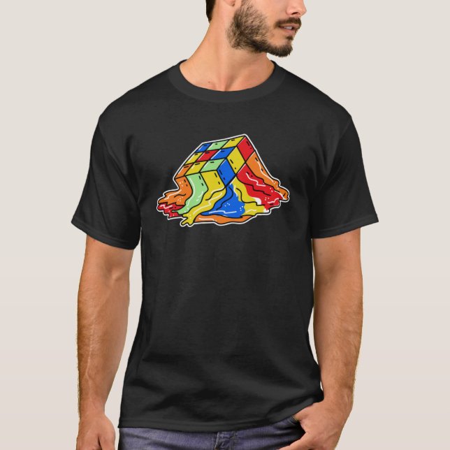 T-shirt Cube de puzzle Cuber Speed Cube math (Devant)