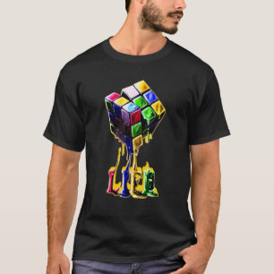 T-shirt Cube Game Life Hard Bold Cool Présent Spécial Birt