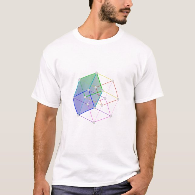 T-shirt Cube hyper 2 -- la science fraîche dans 4D ! (Devant)