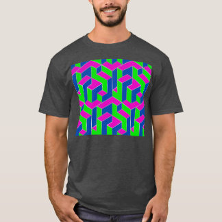 T-shirt Cube Motif Lumineux 80s