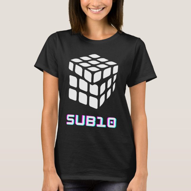 T-shirt Cube Puzzle Solve Time SUB10 (Devant)