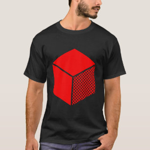 T-shirt Cube - Rouge sur foncé