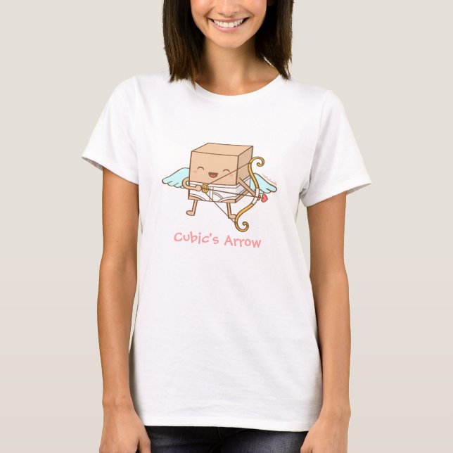 T-shirt Cube Whimsical Cube Flèche Cupide Funny Pun (Devant)