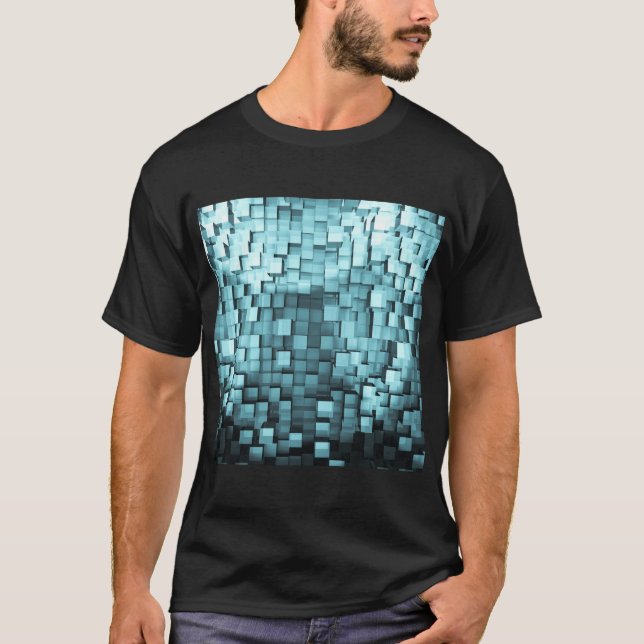 T-shirt Cubes 3D Abstraits (Devant)
