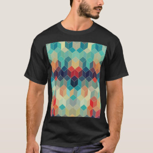 T-shirt Cubes géométriques Hipster : arrière - plan de mos