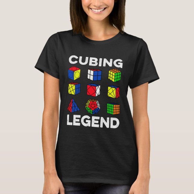 T-shirt Cubing Legend Speedcubing Speedsolving Cuber (Devant)