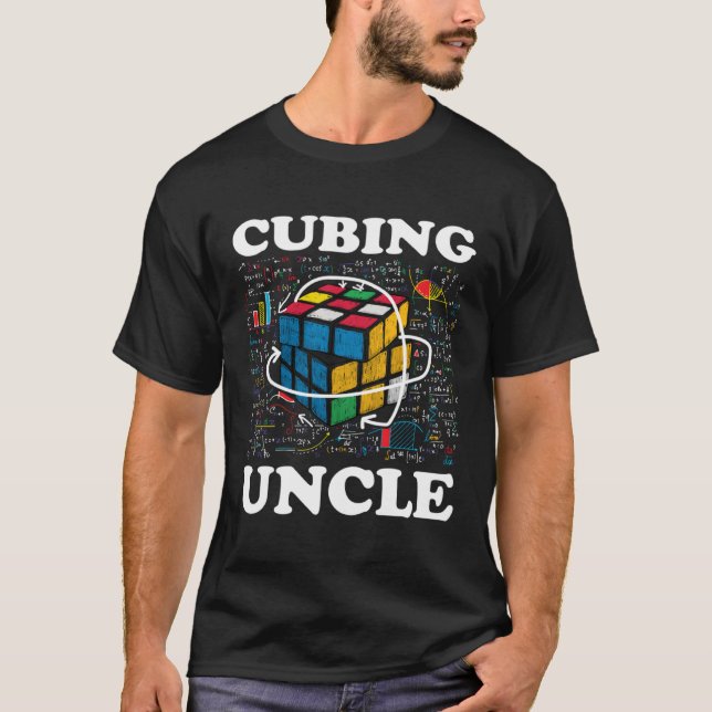 T-shirt Cubing Uncle Speed Cubing Math (Devant)