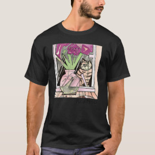 T-shirt Cubisme Art Style Picatsso Chat dans la fenêtre Ch