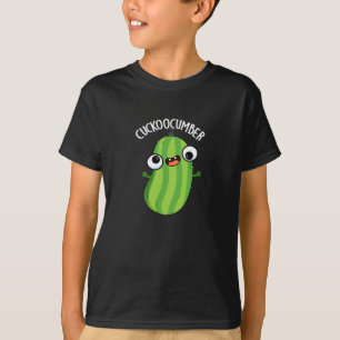 T-shirt Cuckoocumber Funny Veggie Cucumber Pun Dark BG