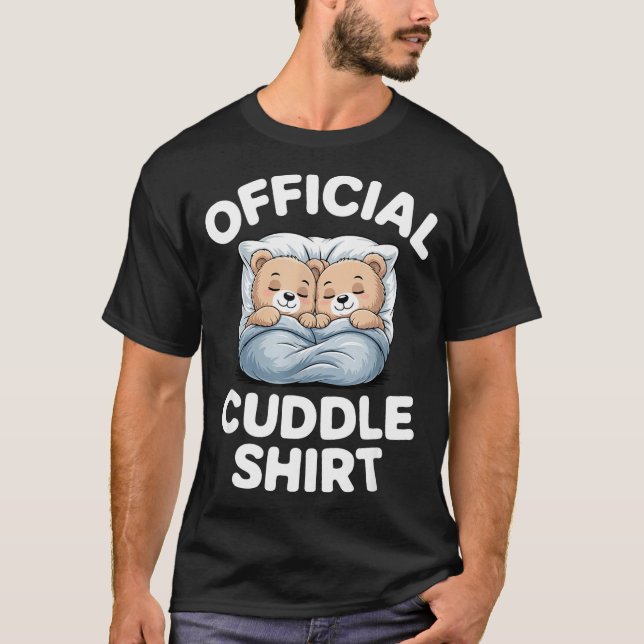T-shirt Cuddle Shirt Cute Teddy Bear Sleepwear  (Devant)