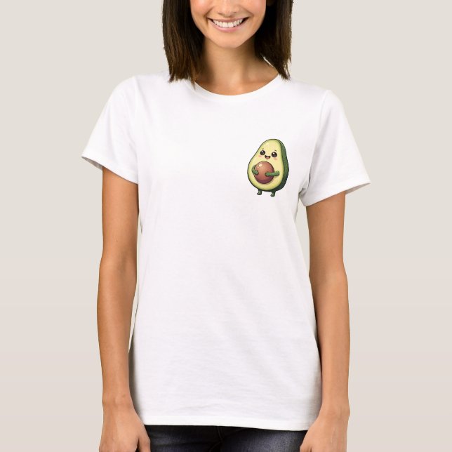 T-shirt Cuddly Avocado Buddy with Big Pit (Devant)