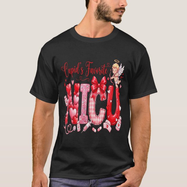 T-shirt Cuds Favorite Nurse Nicu Valentines Day Shirt Nurs (Devant)