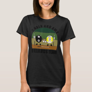 T-shirt Cue Sports Pool Billard Équipe Chalk Et Awe Billi