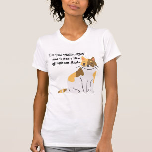 T-shirt Cuillère de En vichy de chien Calico Cat