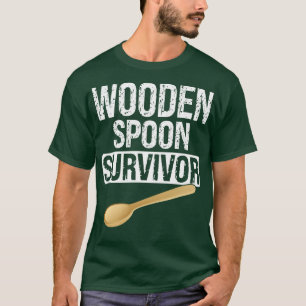 T-shirt Cuillère en bois Survivant Drôle Humour Sarcastiqu