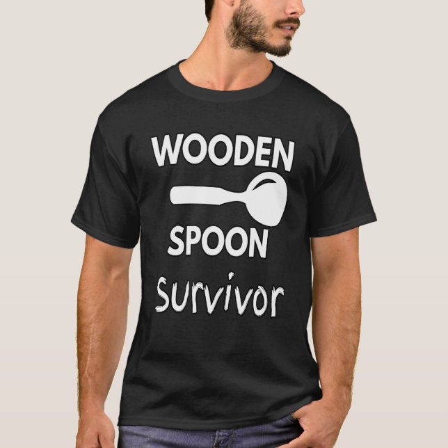 T-shirt Cuillère en bois Survivor Humour Hommes Nouveauté  (Devant)