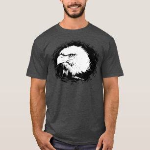 T-shirt Cuir à charbon personnalisé Aigle moderne élégant