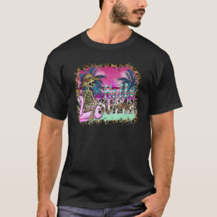 T-shirt Cuir de vache léopard Hello Summer squelette en Fl