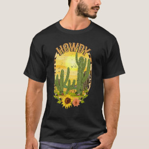 T-shirt Cuir de vache Texas Cactus Serape Western Rodeo Co