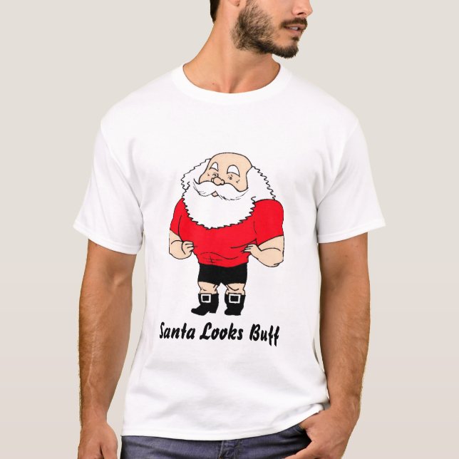 T-shirt Cuir épais de regards de Père Noël (Devant)