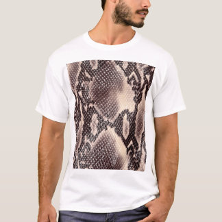 T-shirt Cuir serpent : texture brune transparente