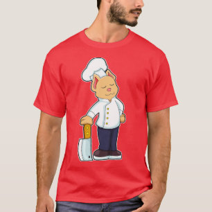 T-shirt Cuire le chat avec couteau coupant