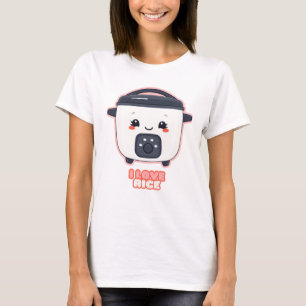 T-shirt Cuiseur de riz mignon j'adore la cuisinière à riz