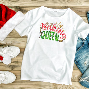 T-shirt Cuisine à Parties scintillant verte Reine Boucles 