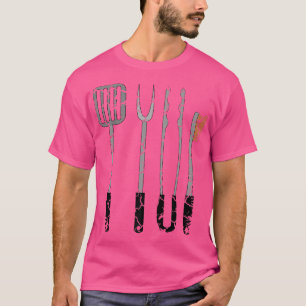 T-shirt Cuisine alimentaire Foodie BBQ Ustensile désorgani