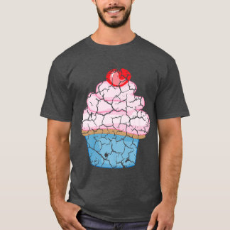 T-shirt Cuisine alimentaire Foodie Cupcake Distressed T-Sh