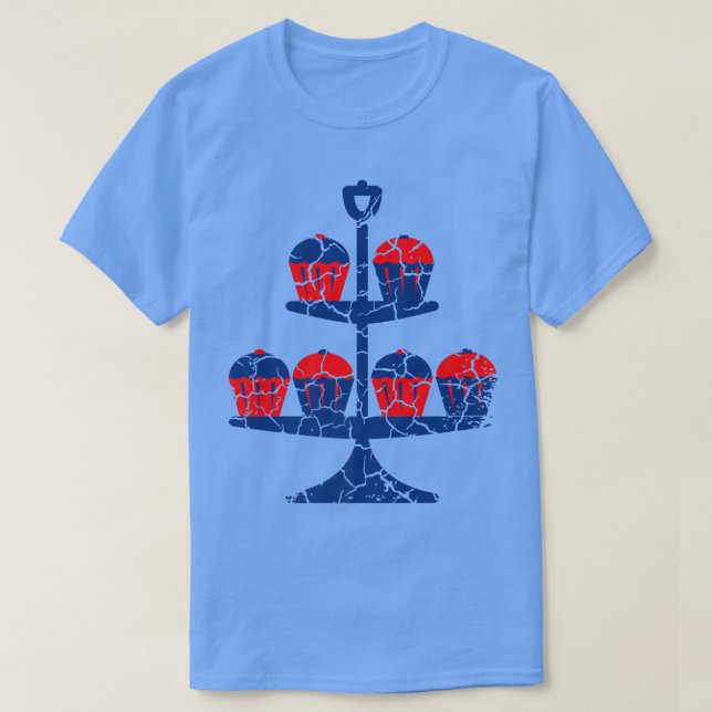 T-shirt Cuisine Alimentaire Gâteaux En Bois Déshabilisés (Design devant)