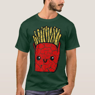 T-shirt cuisine alimentaire gourmandise frites en détresse