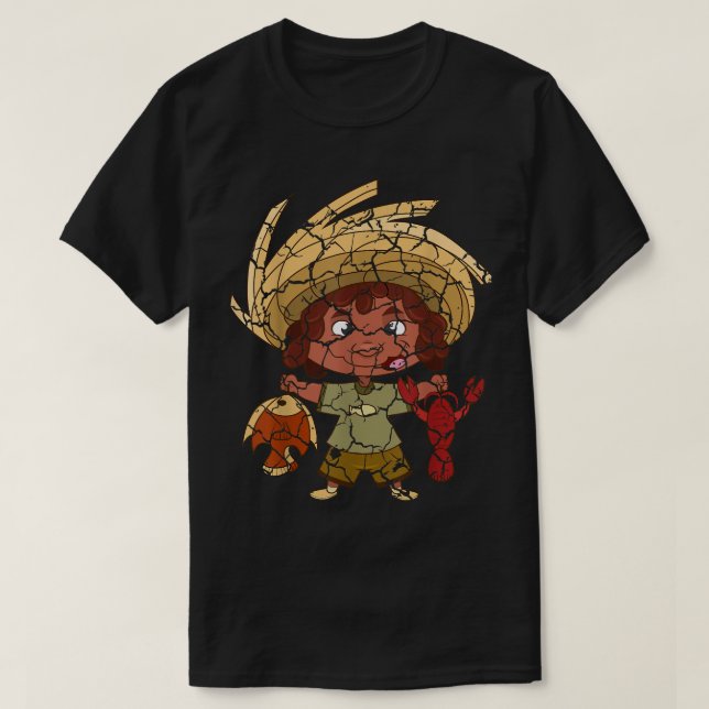T-shirt Cuisine alimentaire Pêcheur fourré (Design devant)
