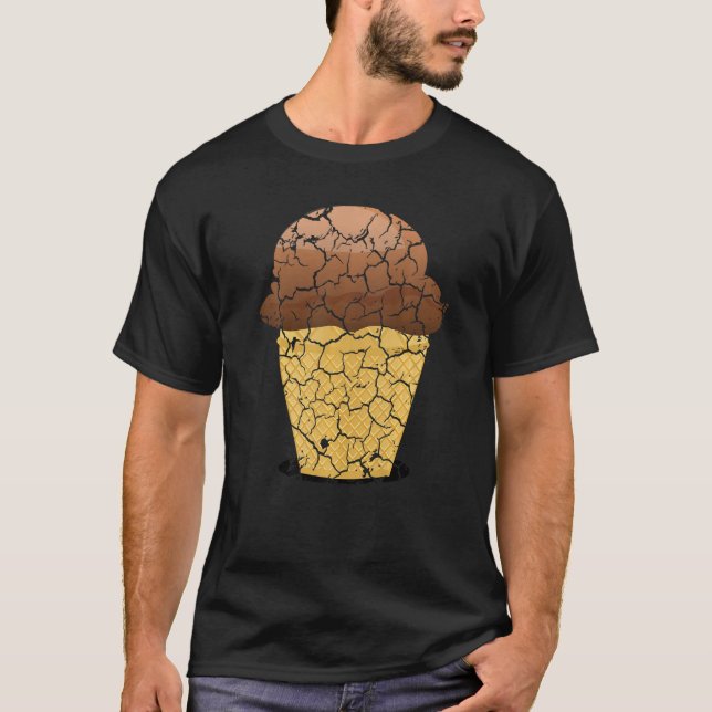 T-shirt Cuisine Alimentation Foin Crème glacée Conne désos (Devant)