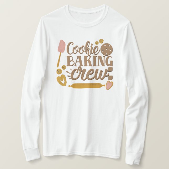T-shirt Cuisine Baking Crew Cuisine Ustensiles Noël (Design devant)