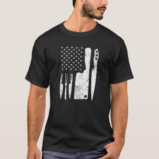 T-shirt Cuisine Chef Cadeaux Chef Tee - shirt Knife Patrio