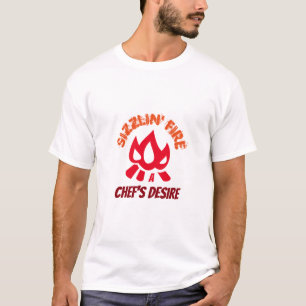 T-shirt Cuisine de feu de camp du chef pompier de Sizzlin