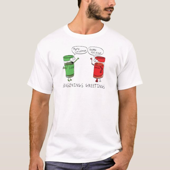 T-shirt Cuisine de Noël Drôle Chef épices (Devant)