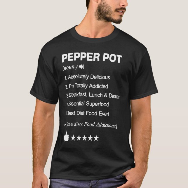 T-shirt Cuisine de pied Définition Pot Pot (Devant)