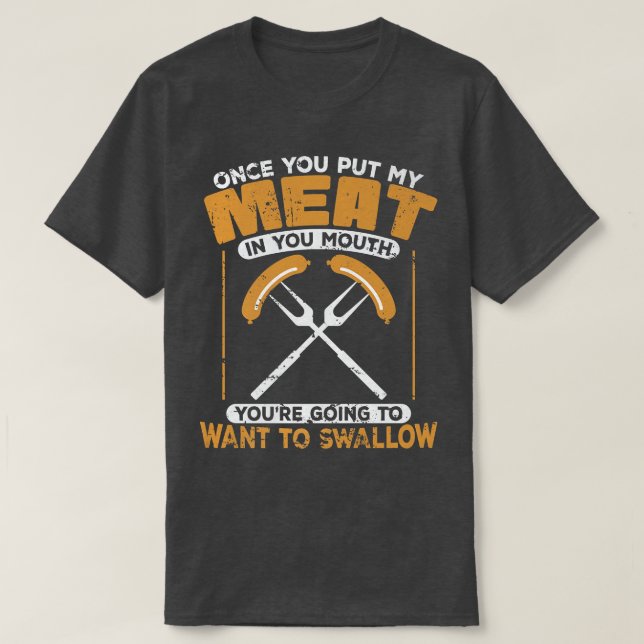 T-shirt Cuisine et grillades dans la cuisine (Design devant)